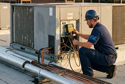 Commercial HVAC rooftop system