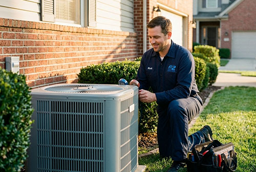 Residential home heating and cooling system